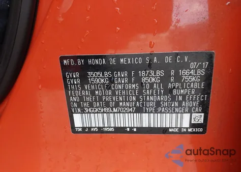 2018 Honda Fit Ex from USA, damaged, VIN 3HGGK5H89JM702947